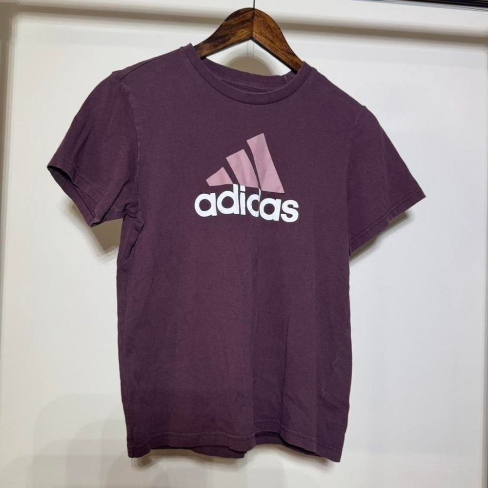 Adidas Purple Cotton T-shirt Size Small 100% Cotton Athleticwear Fitness Outdoor